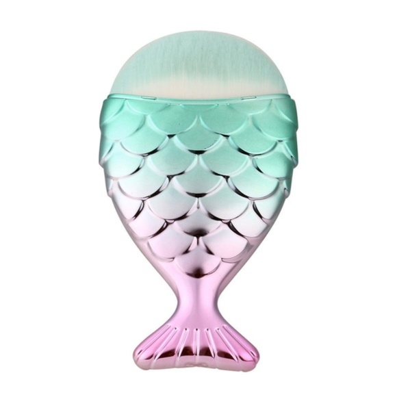 Other - Cute Metallic Aqua & Purple Fish Make Up Brush